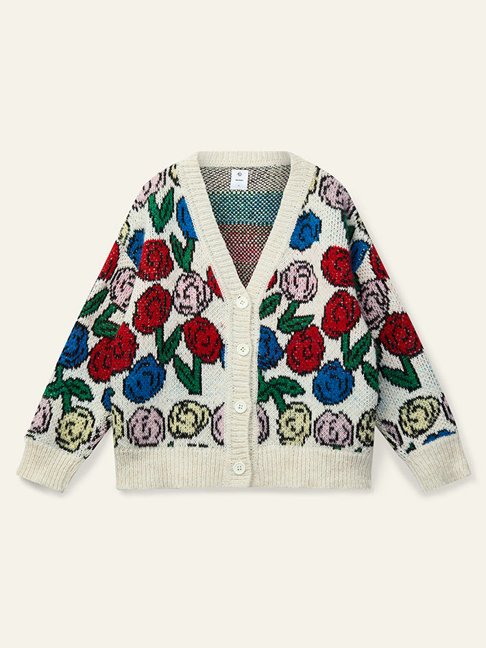 Kukka Cardigan Floral Colour