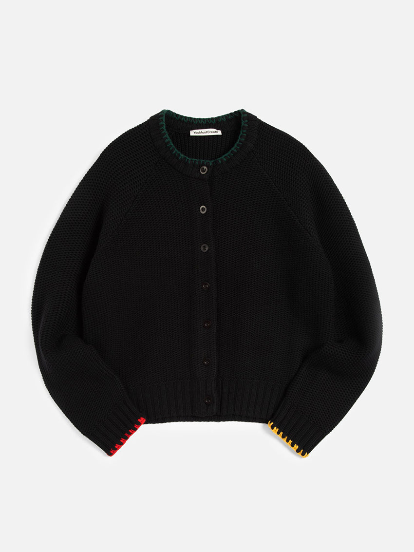 Lotus Merino Cardigan Black