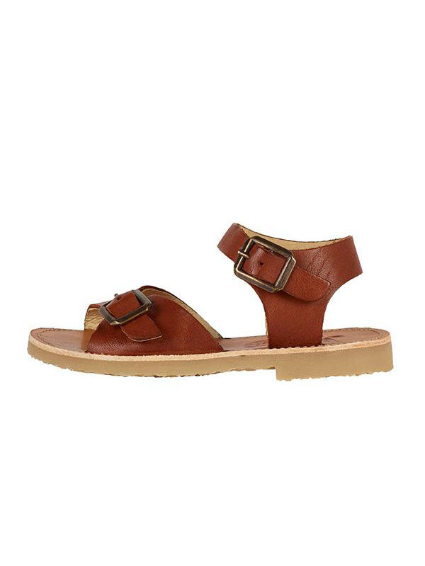 Sonny Leather Chestnut Brown Retro Sandals