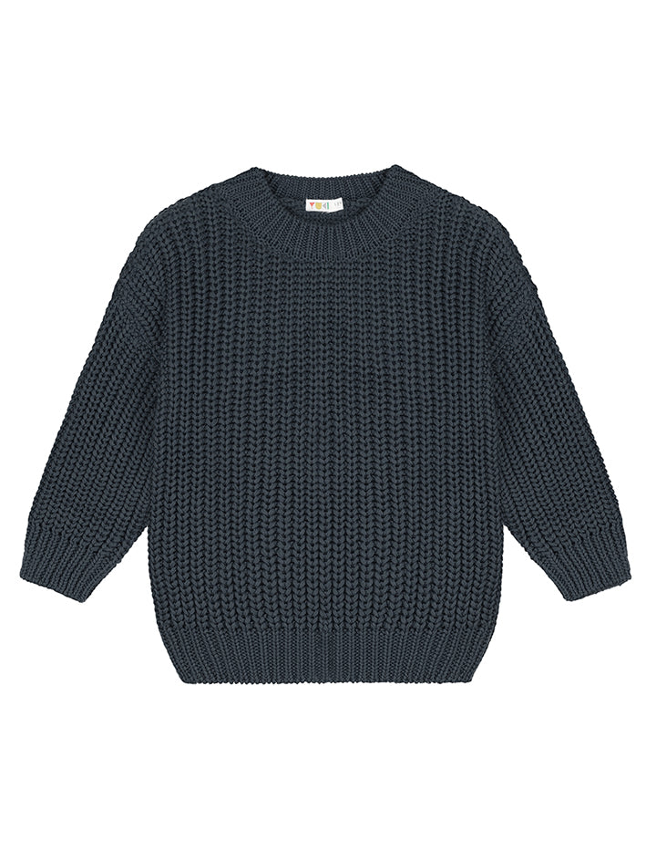 Chunky Knitted Sweater Charcoal