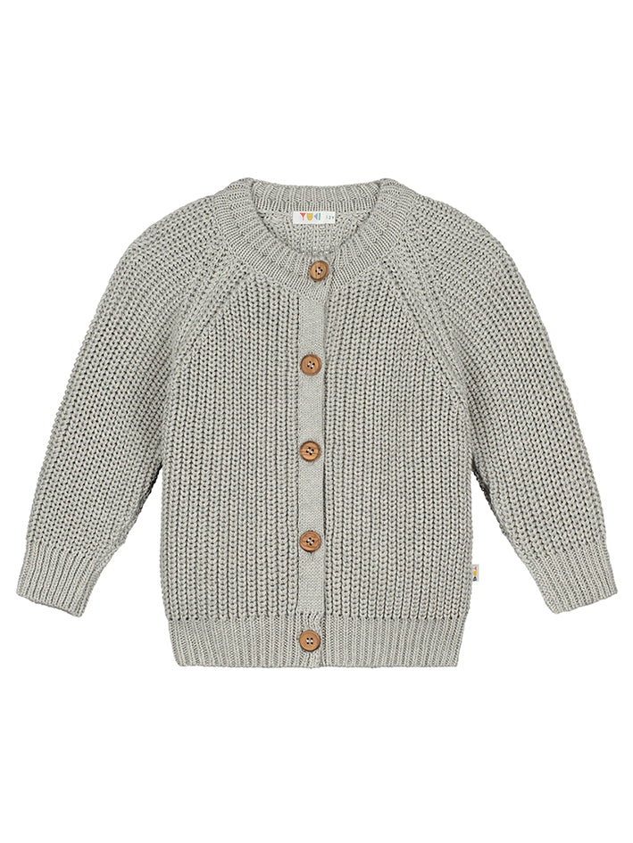 Raglan Cardigan Grey Melange
