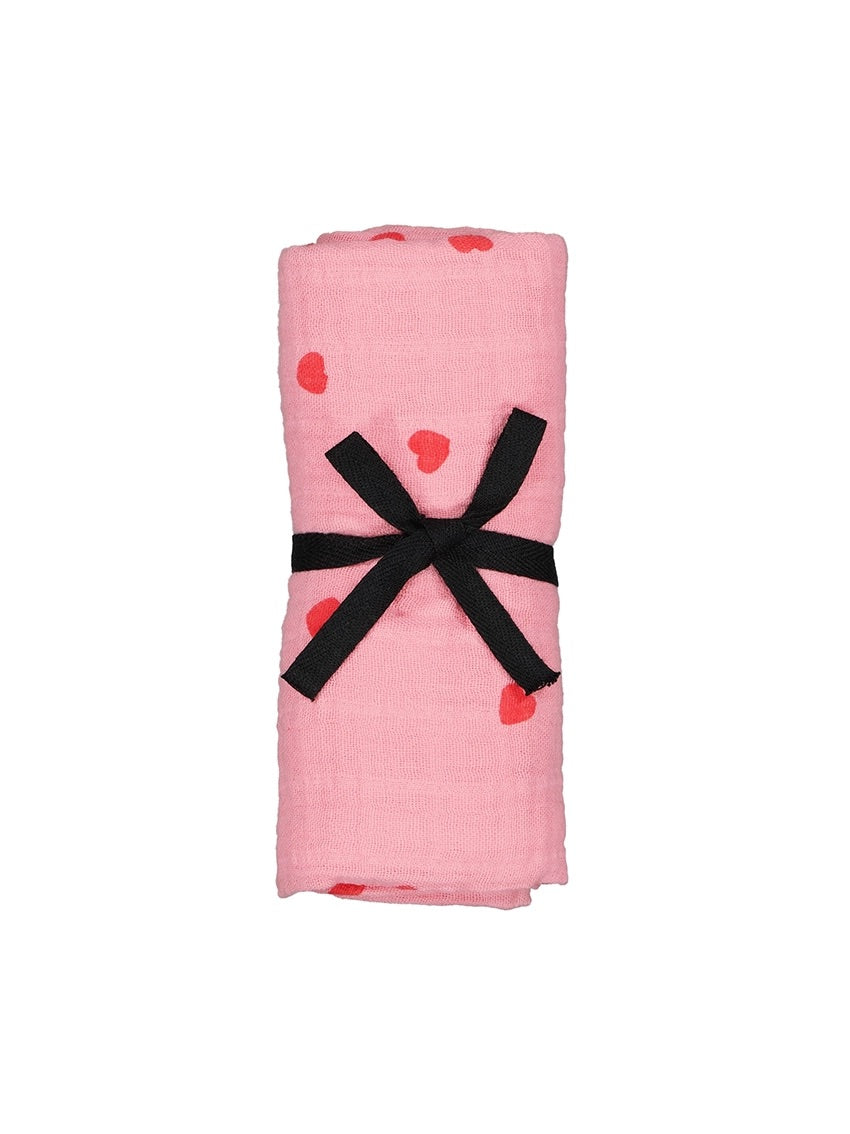 Bianca Heart Flamingo Large Swaddle 110x110