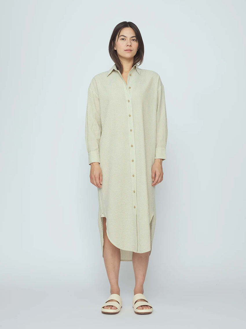 Striped Dolman Maxi Dress Mustard Stripes