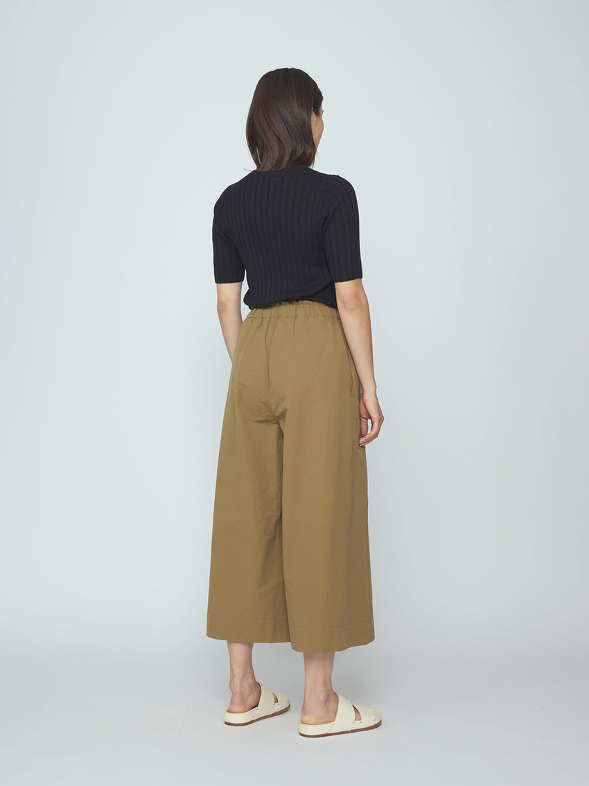 Elastic Culotte Tan Brown