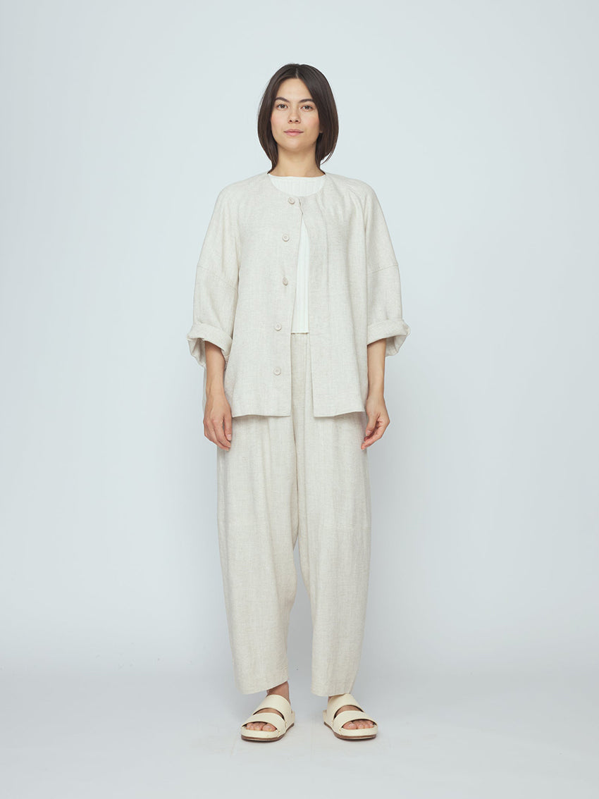 Lantern Shirt Jacket Oatmeal
