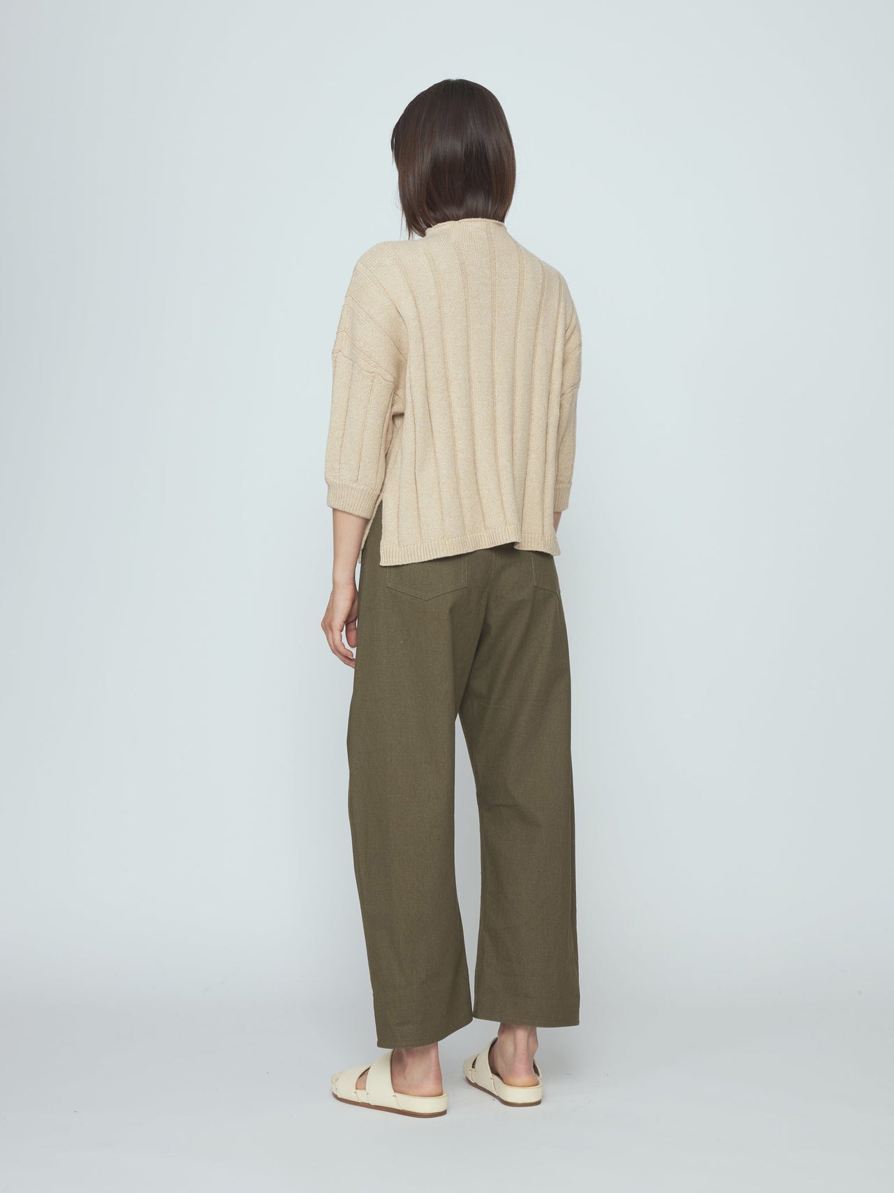 Mid Poet Mock Neck Sweater Chickpea