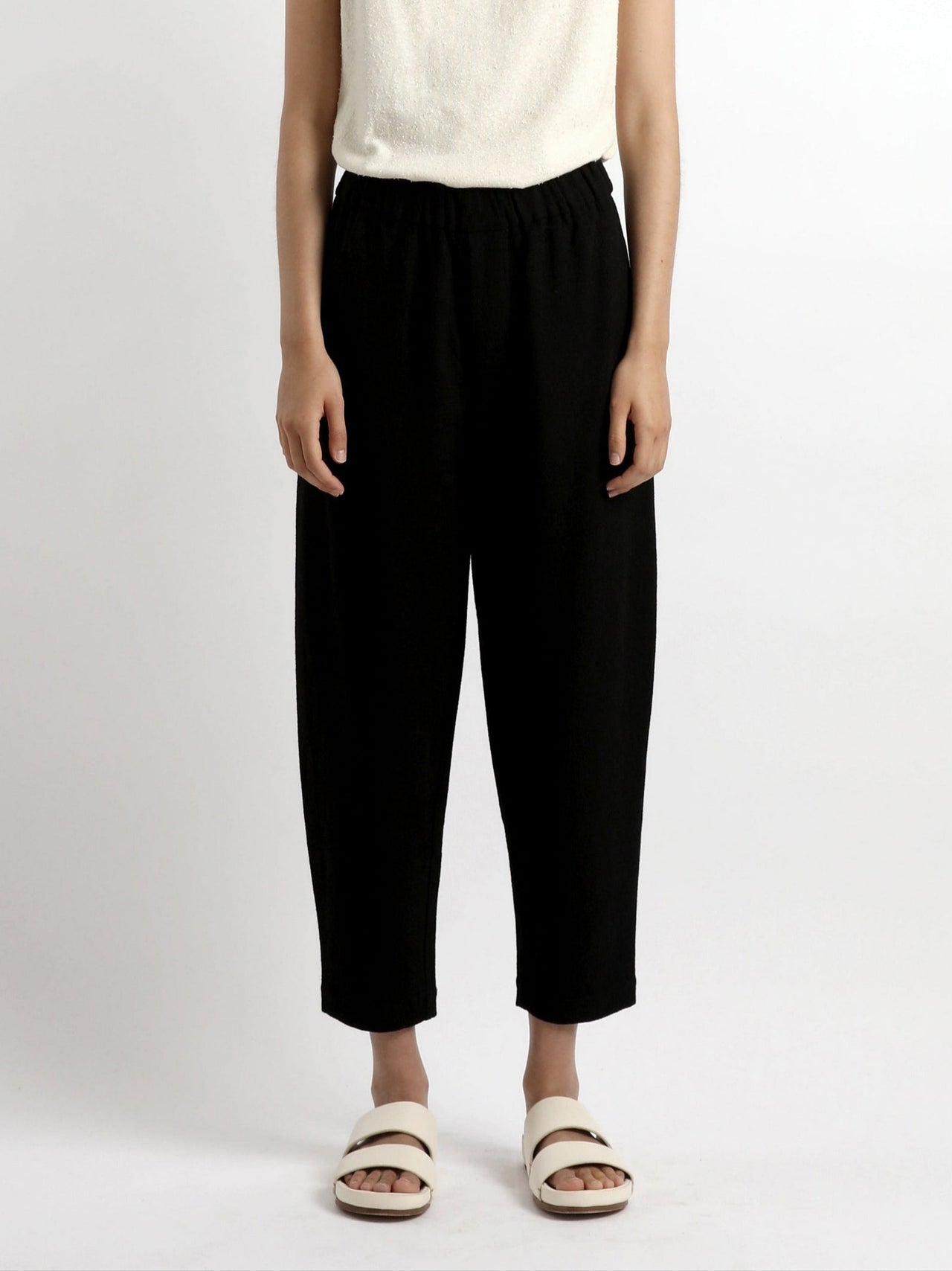 Signature Elastic Pull-Up Trouser Black