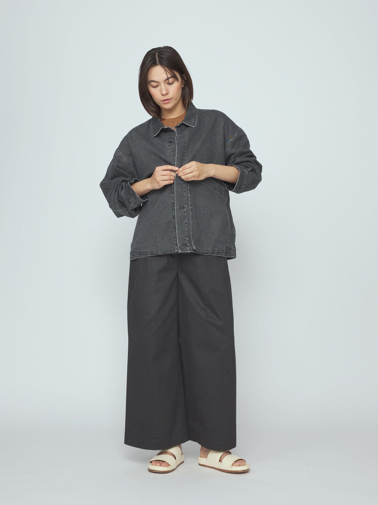 Signature Panel Pocket Jacket Washed Black