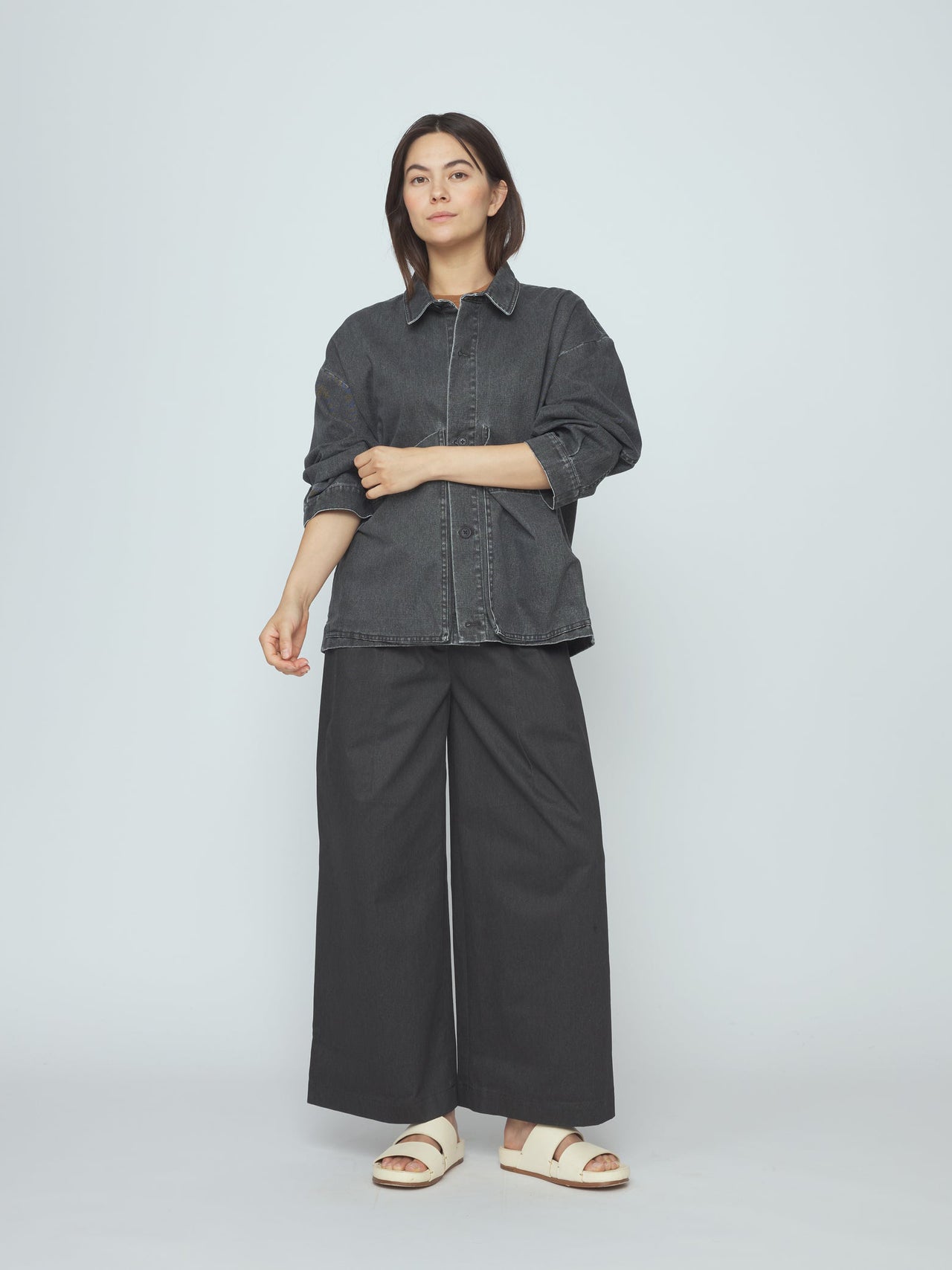 Signature Panel Pocket Jacket Washed Black