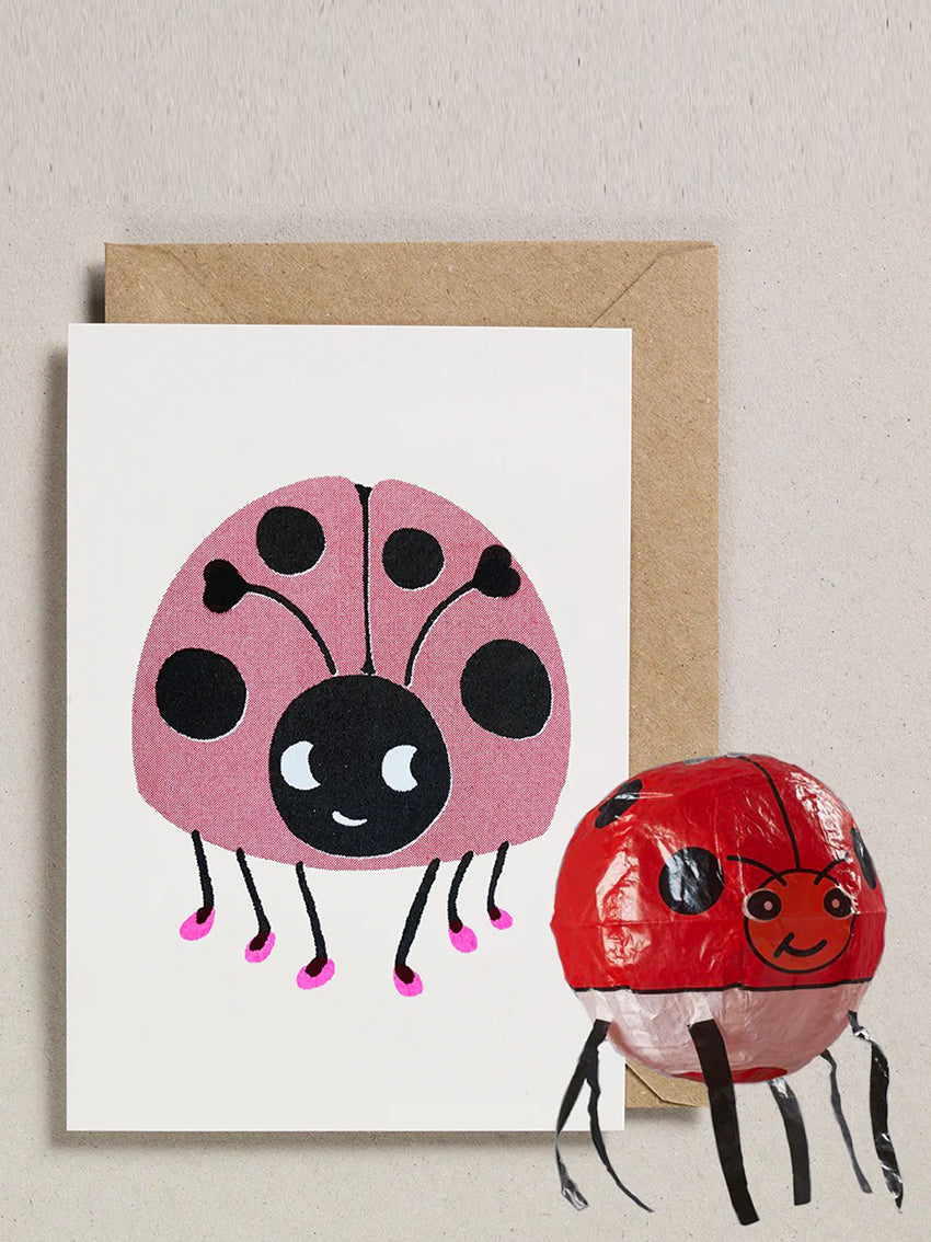 Ladybird Japanese Balloon Card