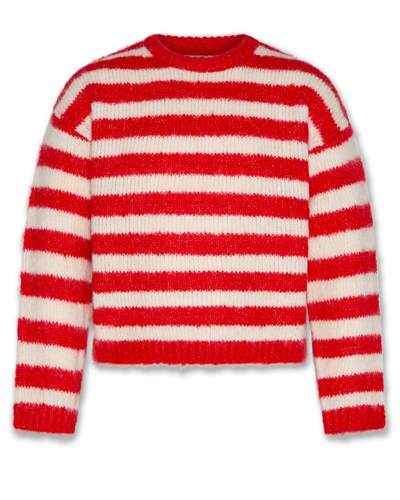 Kreusch Crewneck Sweater Stripe Flash Red