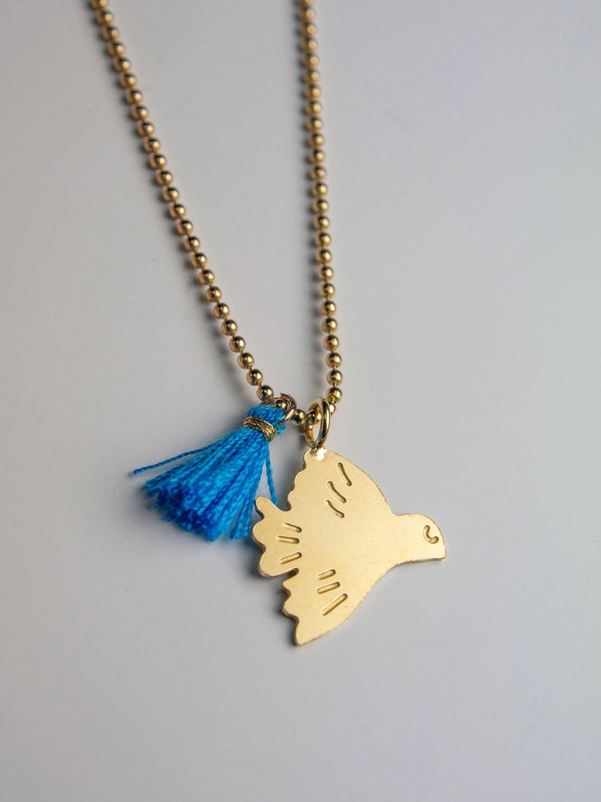 Bird Tassel Pendant Necklace