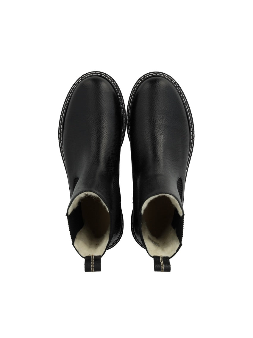 Chelsea Boot with Merino Wool Lining Black