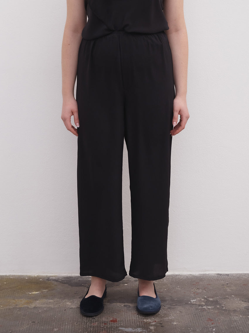 Stoa Silk Pants Black