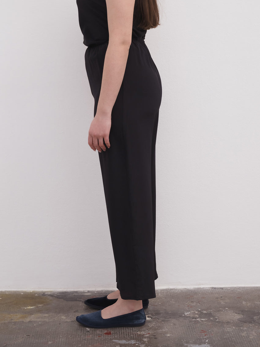 Stoa Silk Pants Black