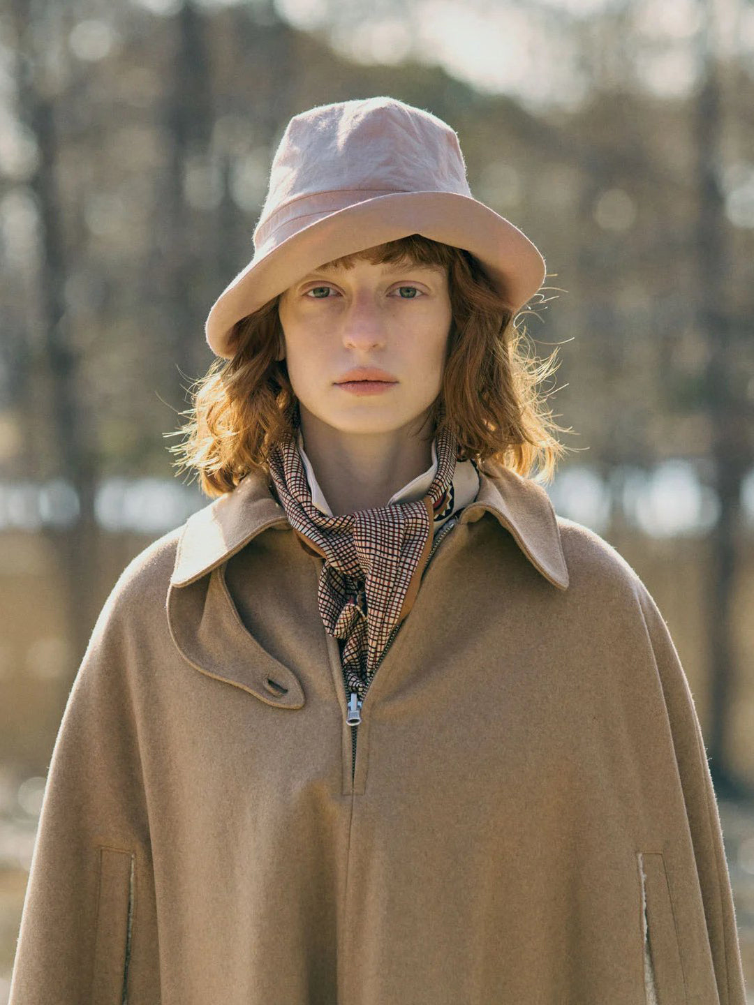 Kho Cotton Wool Hat Smoke Pink