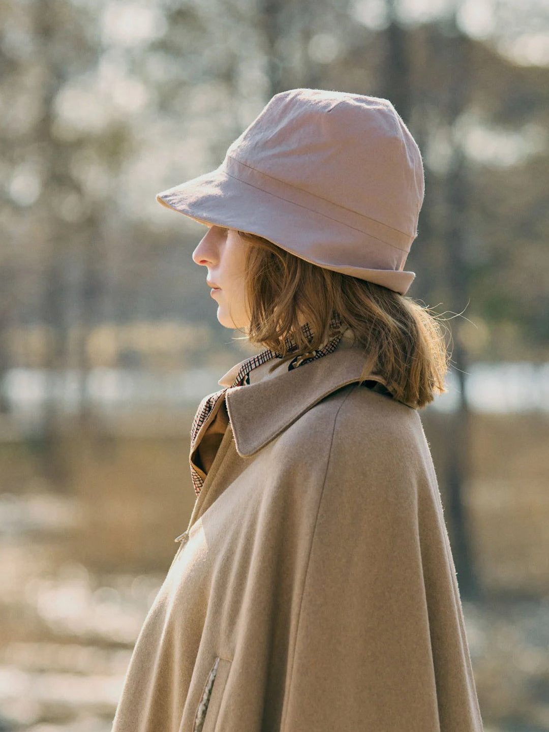 Kho Cotton Wool Hat Smoke Pink