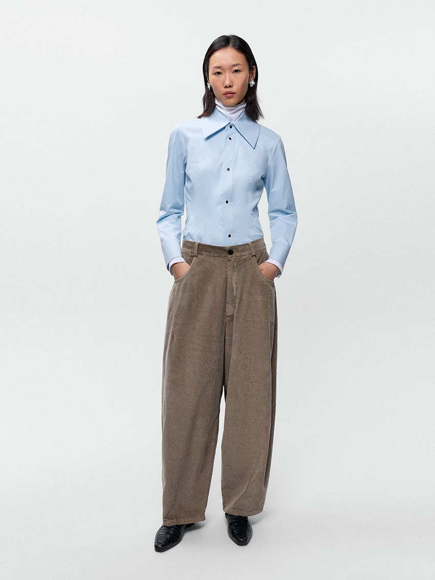 Corduroy Baggy Pants Sage