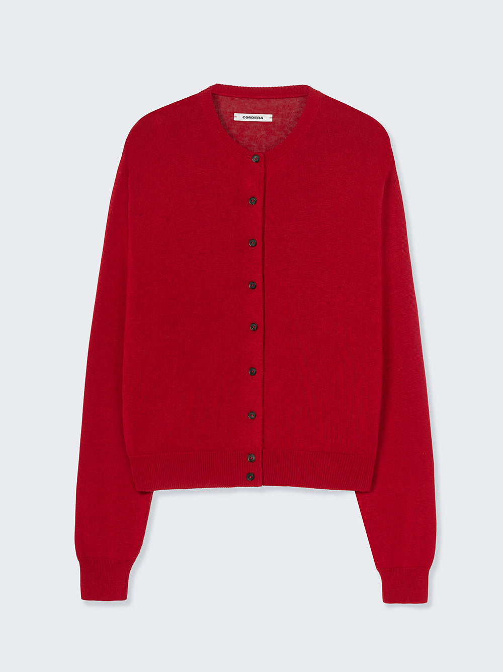 Cotton & Silk Cardigan Red