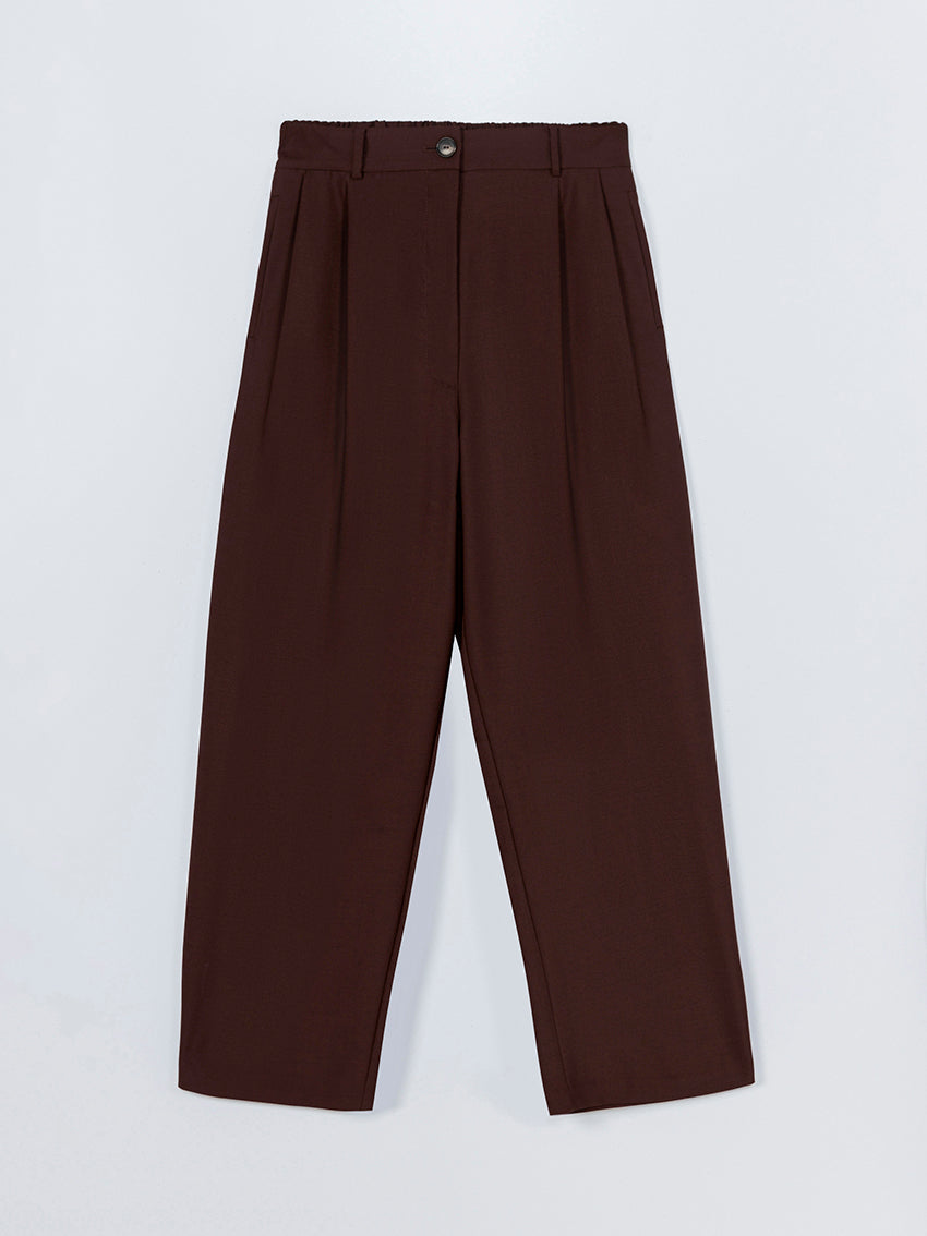 Tailored Masculine Pants Burgundy