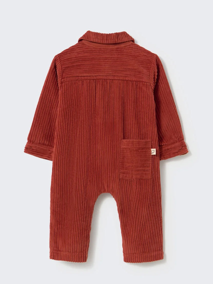 Blai Wide Wale Corduroy Baby Jumpsuit Ginger