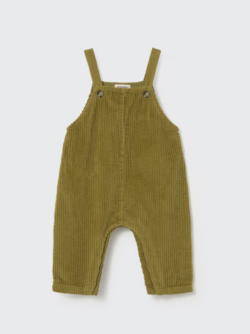 Dax Wide Wale Corduroy Baby Overall Green