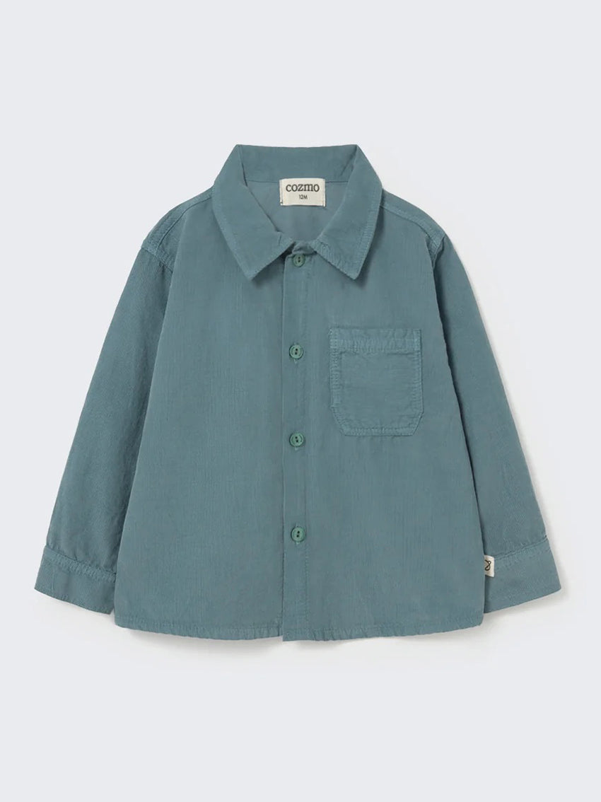 Dublin Corduroy Baby Shirt Blue