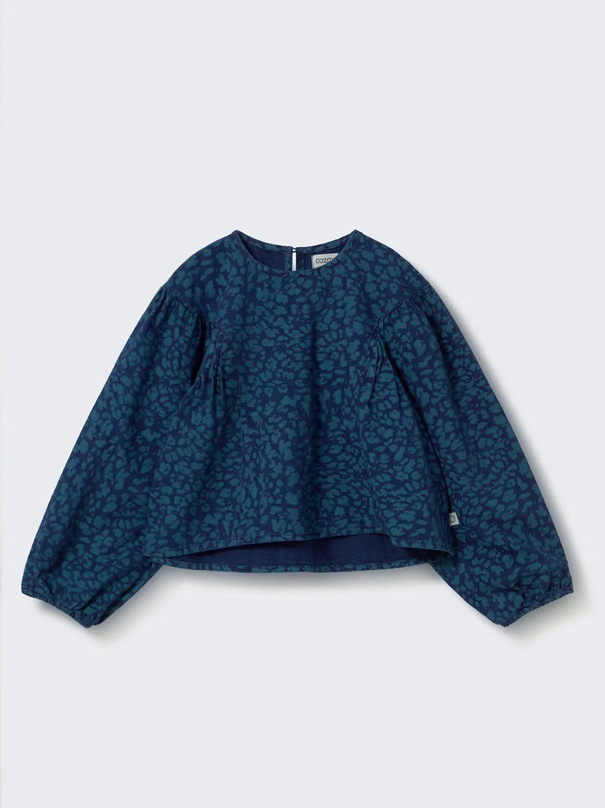 Leia Denim Blouse Animal