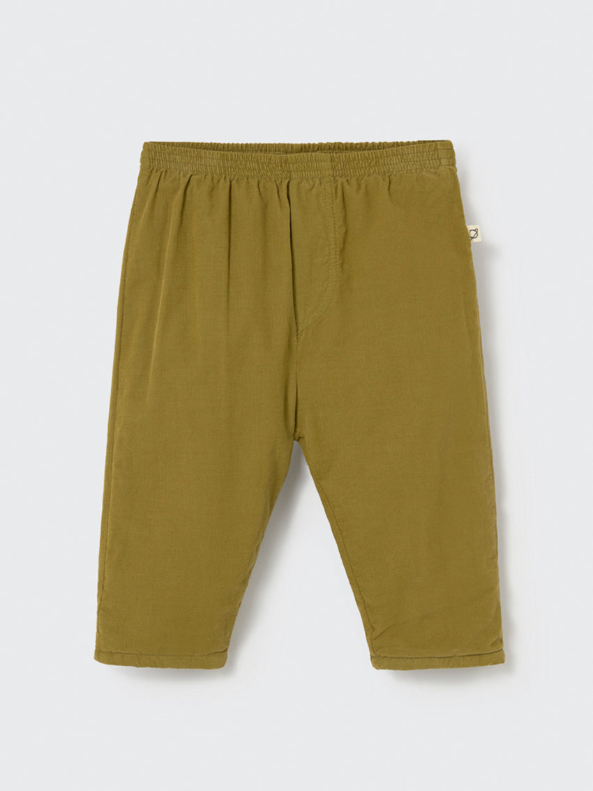 Miki Corduroy Baby Pants Green