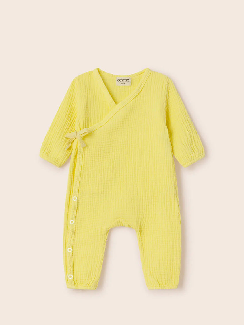 Lane Soft Gauze Newborn Jumpsuit Yellow