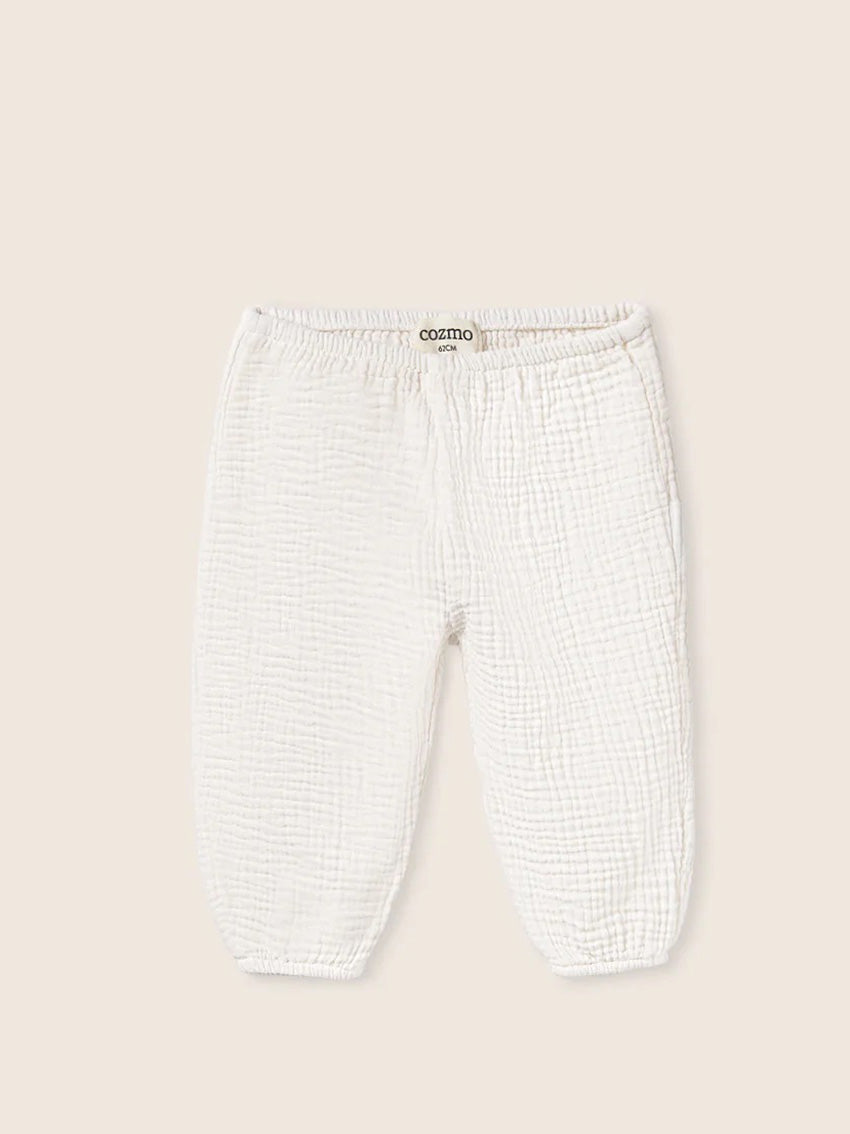Sol Soft Gauze Newborn Pants Ivory