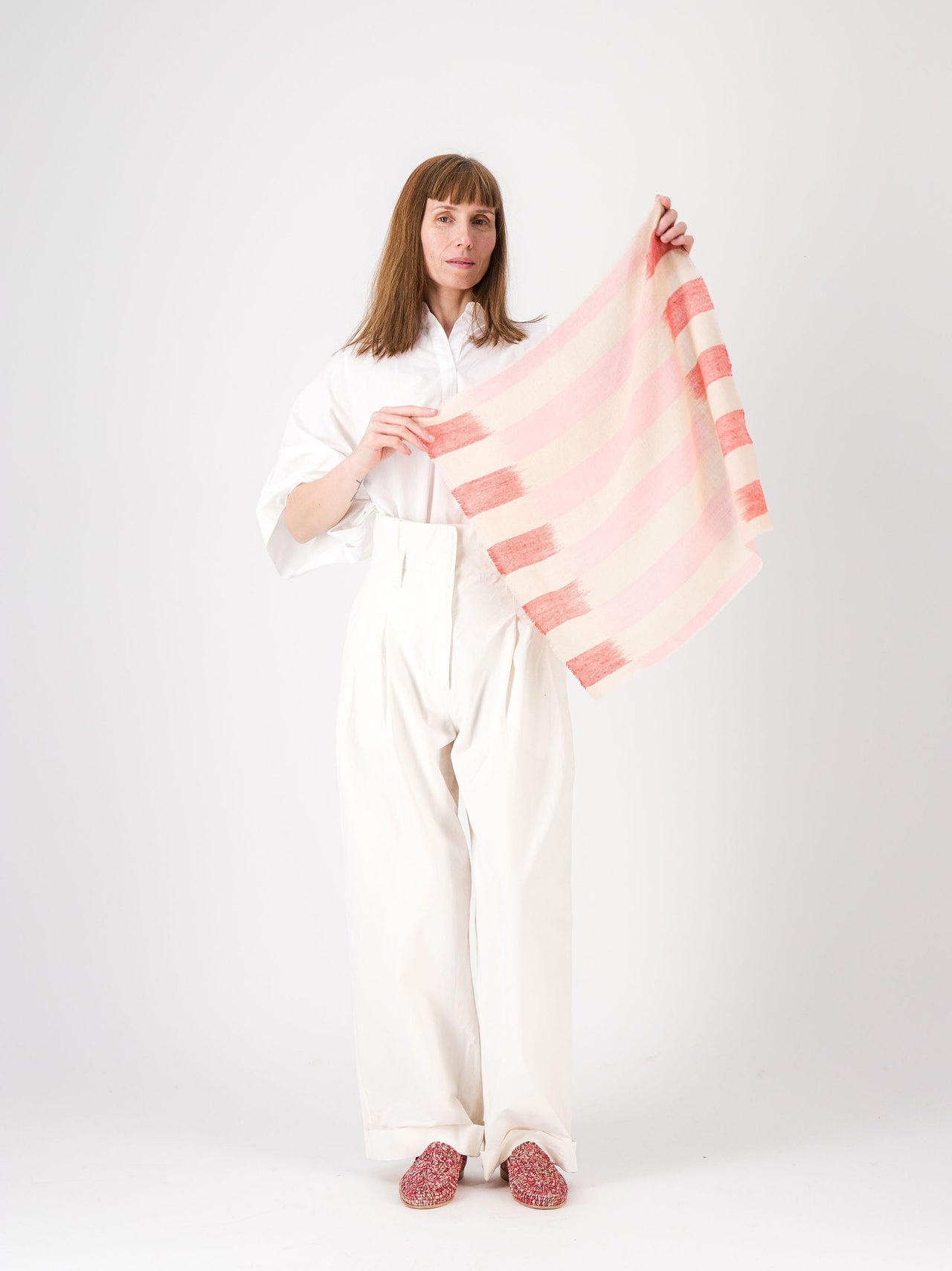 Flux Cashmere Bandana Pink & Coral