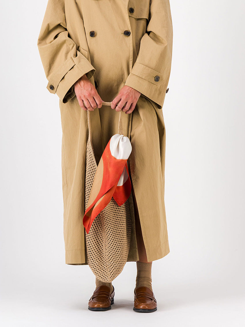 Naive Silk Bandana Burnt Orange & Kraft