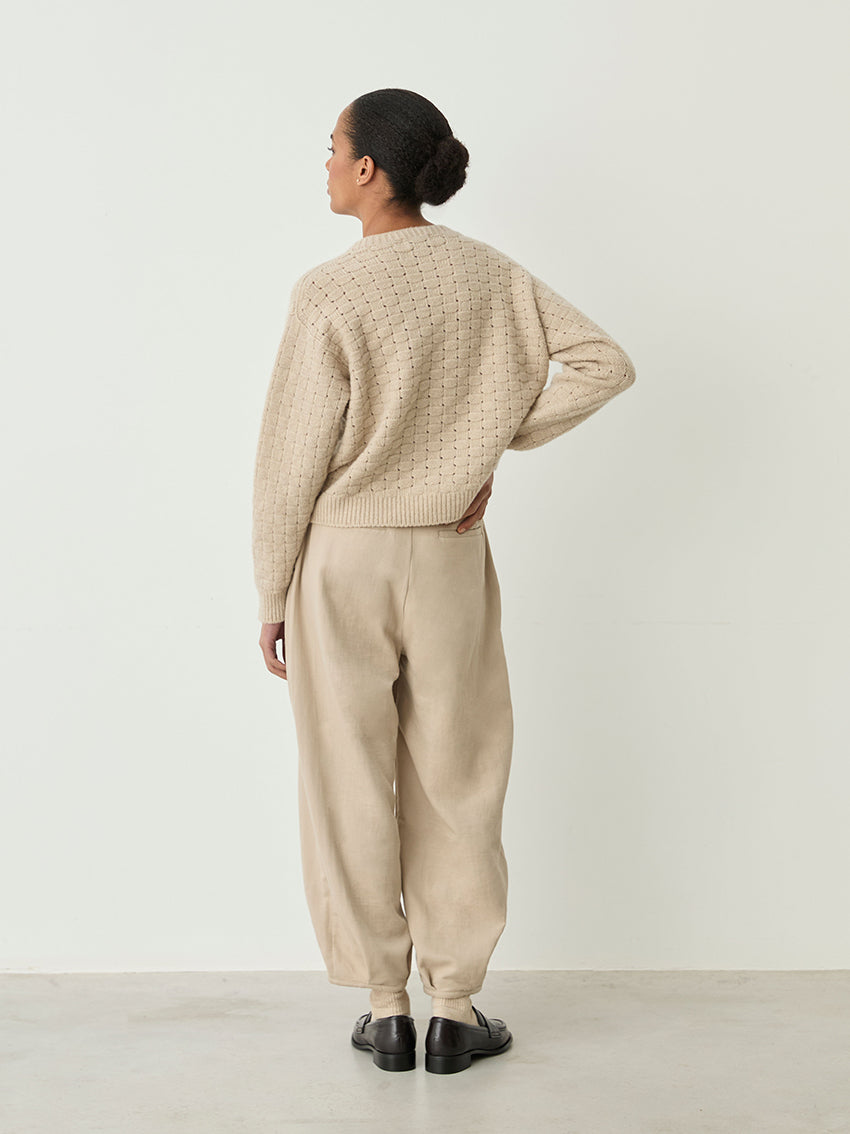 Atlas Cashmere Wool Sweater Oatmeal