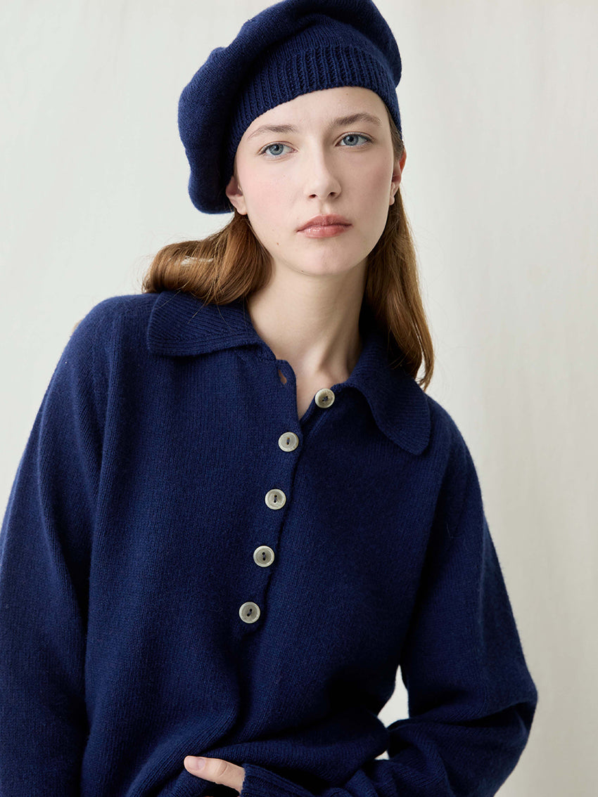 Frankie Polo Sweater Navy