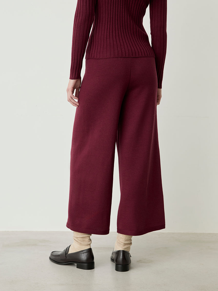 Porter Knit Trouser Burgundy