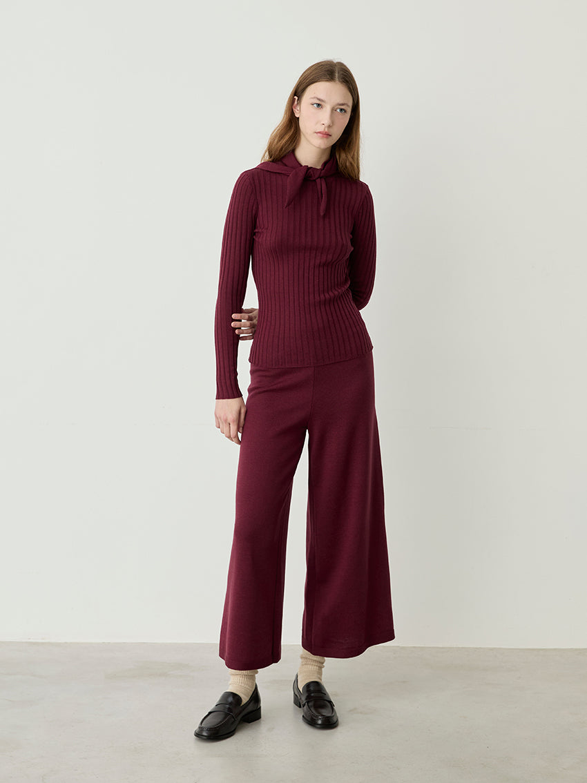 Valley Ribbed Sweater Burgundy