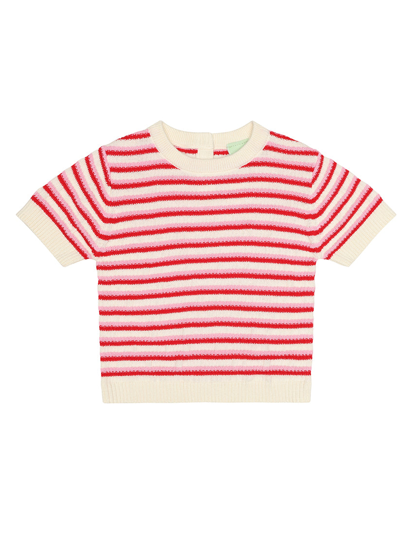 Baby Structure Tee Ecru/Red/Candy