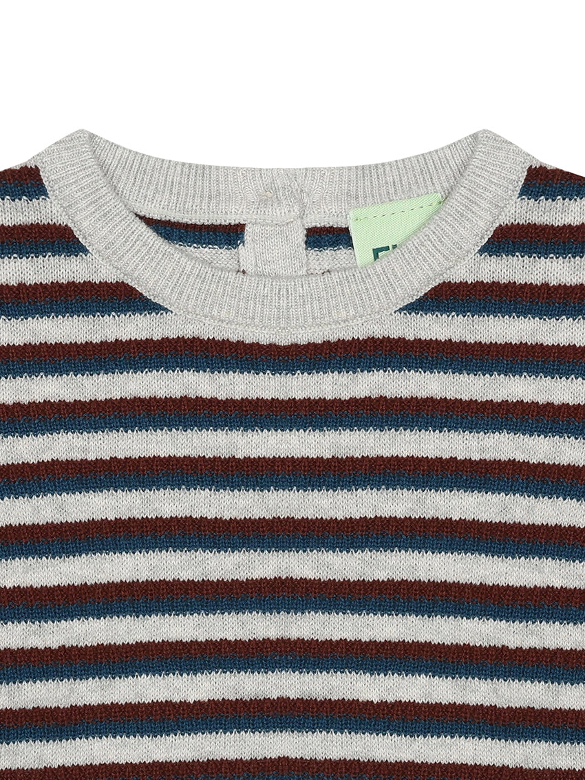 Baby Structure Tee Light Grey Melange/Ocean