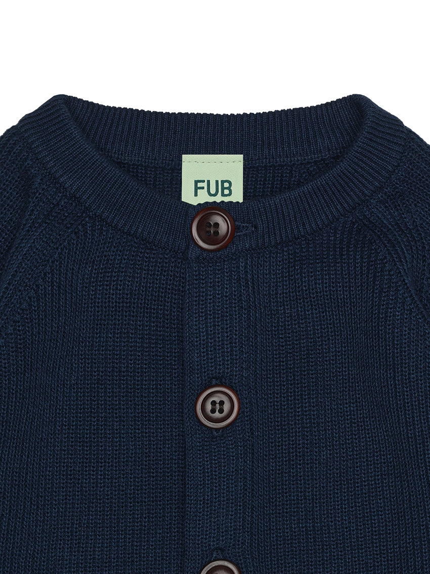 Baby Rib Cardigan Dark Navy