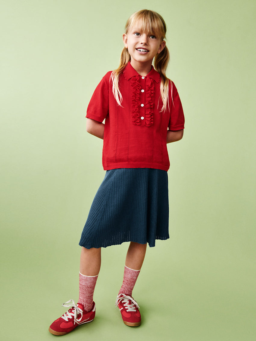 Pointelle Skirt Ocean