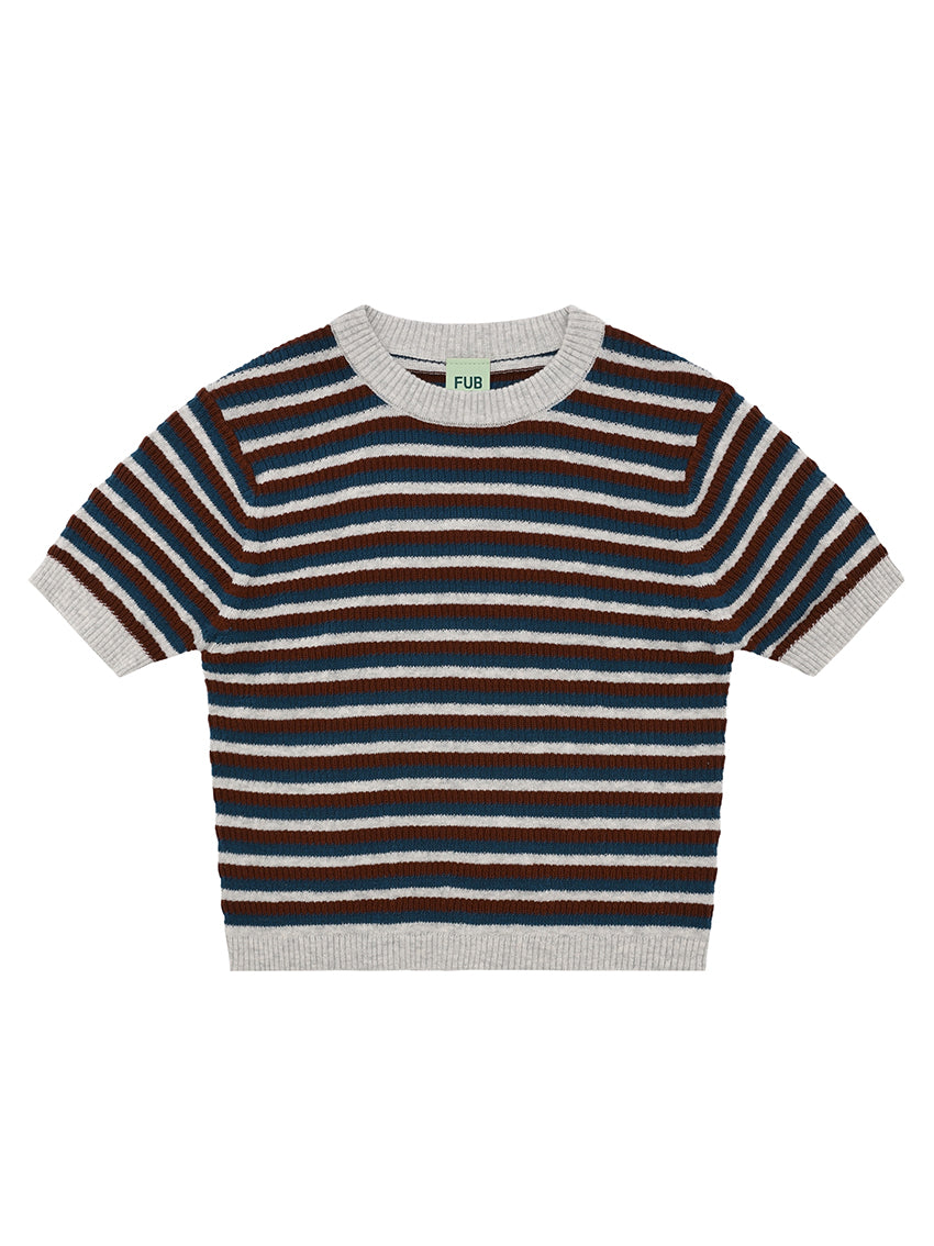 Structure Tee Light Grey Melange/Ocean