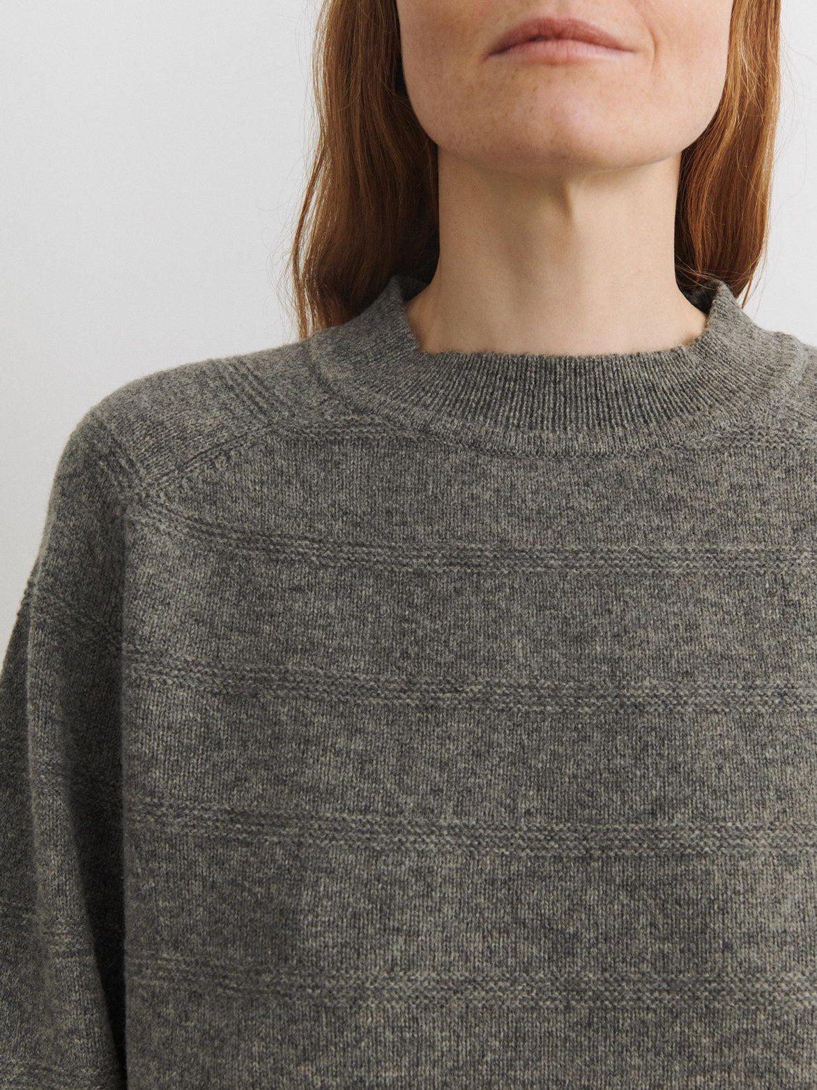 Lambswool Crew Neck Steel Melange