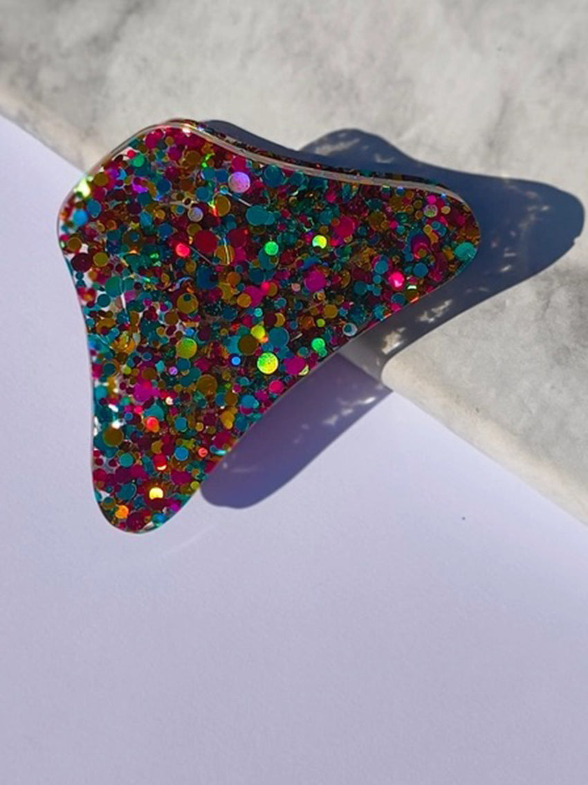 Resin Hair Claw Glitter Circus