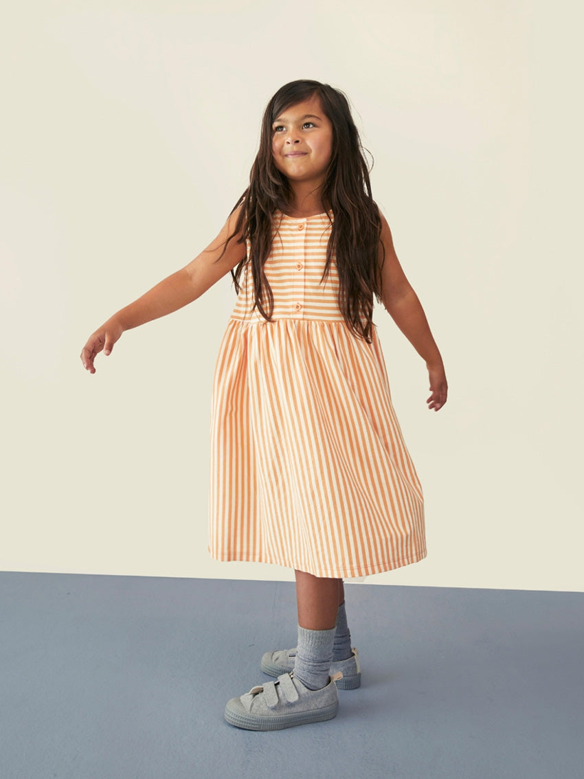 Sleeveless Dress Melon/Cream