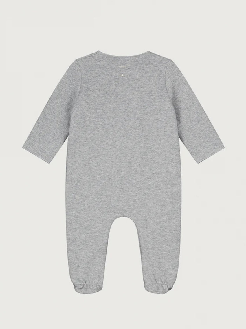 Newborn Suit With Snaps Gray Melange
