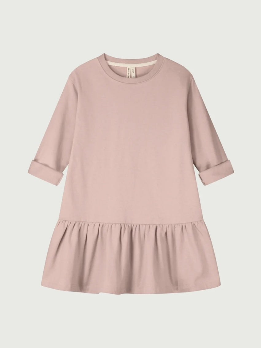 Longsleeve Frill Dress Faded Pink