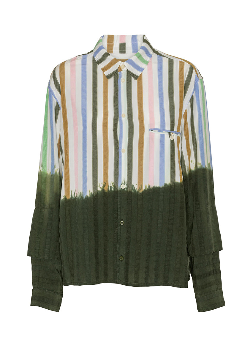 Blousse Shirt Dip Dye Stripe