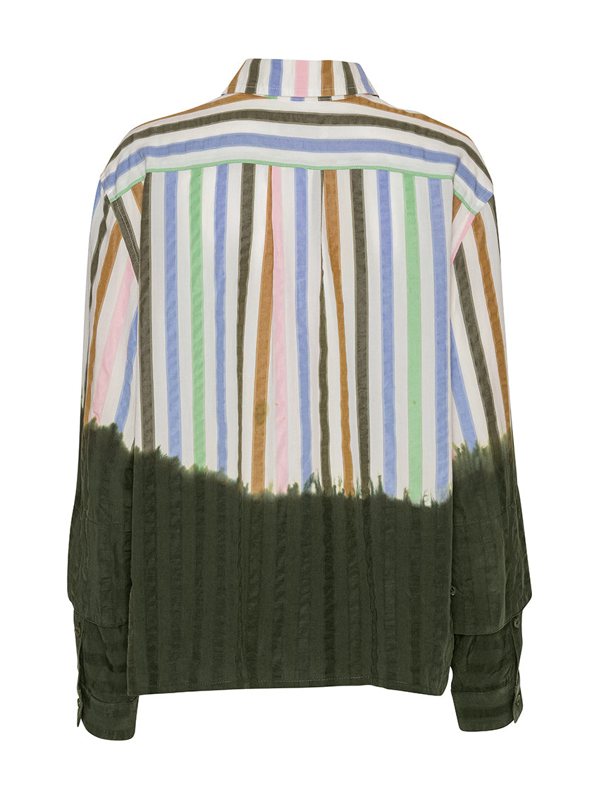 Blousse Shirt Dip Dye Stripe