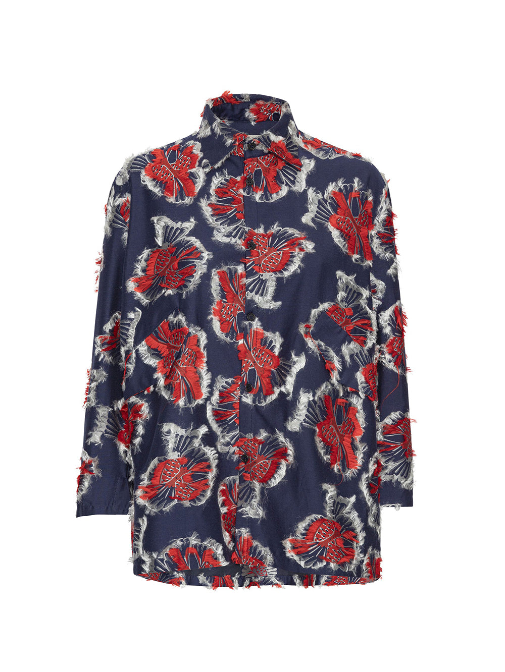 Love You Blouse Red Navy Birdy